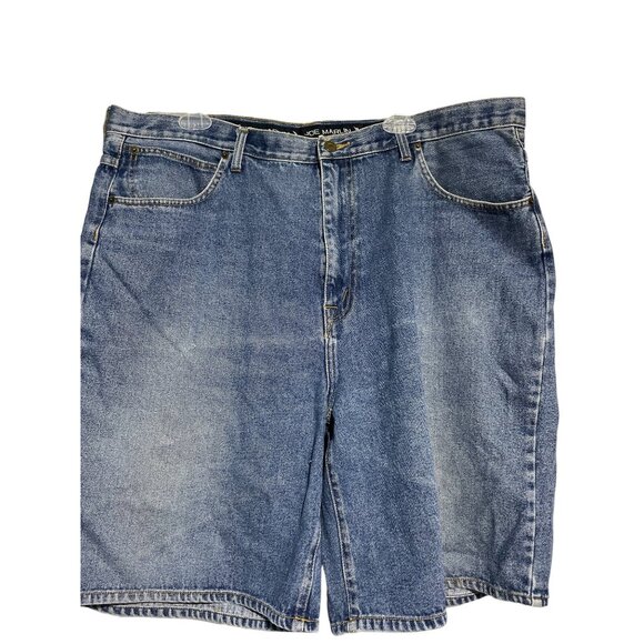 Joe Marlin Men's Regular Fit Distressed Denim Shorts Blue Size 42 Dad Shorts - Picture 2 of 8